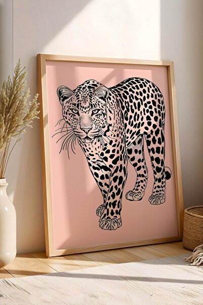 Saturn Pictură cu cadru leopard pistrui - Pictură poster Pop Art