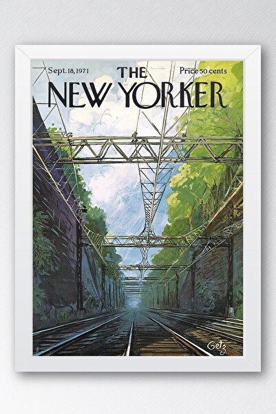 Saturn Tabloul înrămat The New Yorker 18 septembrie 1971 - Tabloul șinelor fe...