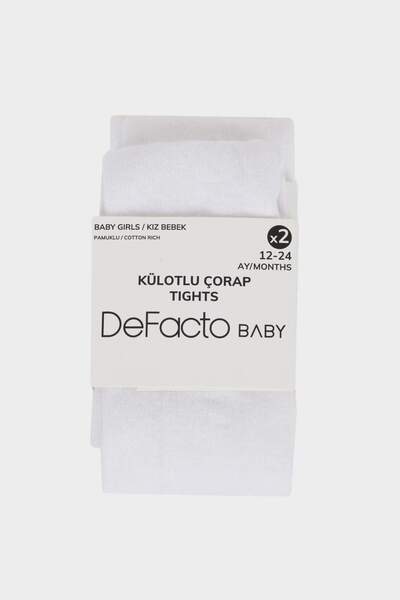 DeFacto Baby Girl 2-Piece Cotton Pantyhose F6100A5Ns