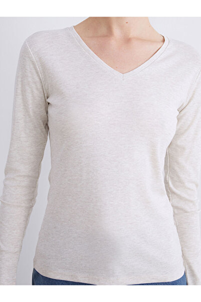 LC Waikiki Sparkling Choices from Shining Store | V-Neck Women's Bodysuit