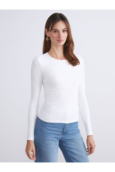 LC Waikiki Sparkling Choices from Shining Store |   Plus Size Crew Neck Women's Bodysuit