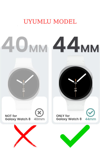 İncisoft Samsung Galaxy Watch 8 44mm Compatible Glass Screen Protector with Easy Application Apparatus