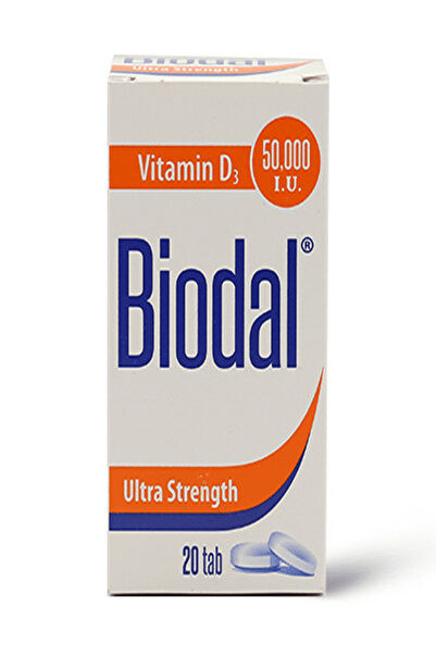 BIODAL , 50000 وحدة دولية من فيتامين د لصحة العظام - 20 قرصًا