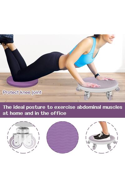 erorex 6 Caster Ab Roller Ab Roller Wheel Core Exercise Ab Workout Equipment Board Ab Wheel Roller