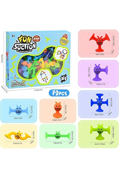 erorex Leno Suction Cup Playable Thing Children Montessori Bath Playable Thing Silicone Building Blocks