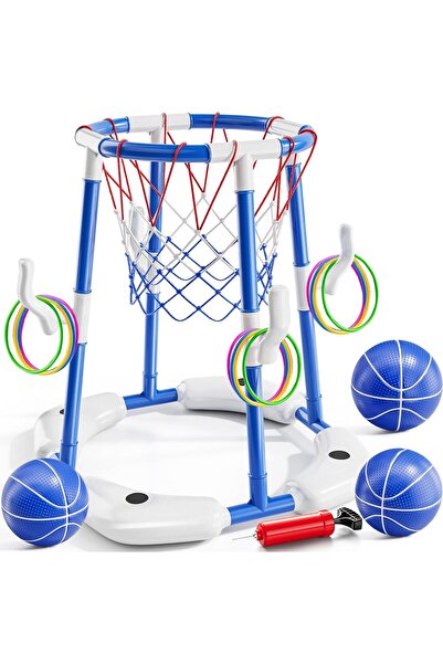 erorex ألعاب حمام السباحة 2 1 ألعاب حمام السباحة العائمة لعبة الحلقة 3 كرات مضخة حمام السباحة الخارجي ألعاب كرة السلة