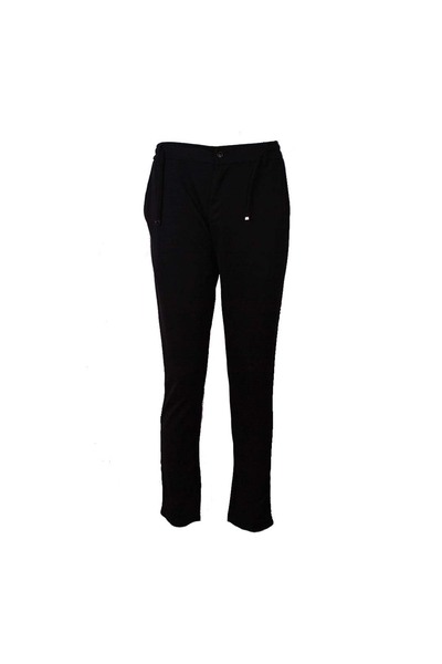 trender Black Men's Fabric Trousers