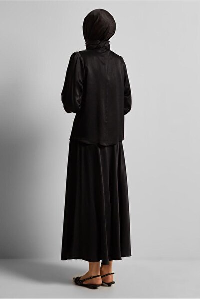 Alvina Belted Satin Skirt Suit 45706