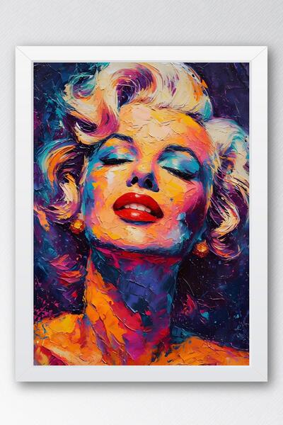 Saturn Marilyn Monroe Pop Art Oil Painting Framed Painting - Pop Art Poster Painting