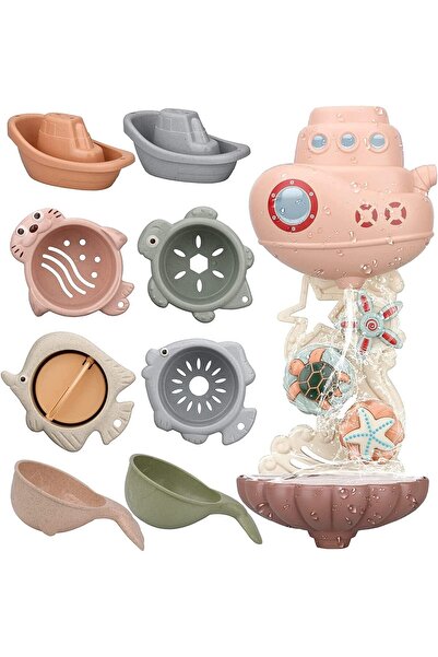 erorex Baby Bath Toys Toddlers 1 3 Bathtub Water Toys Infants 6 12 Months Contains 4 Stacking Cups 2 Boats
