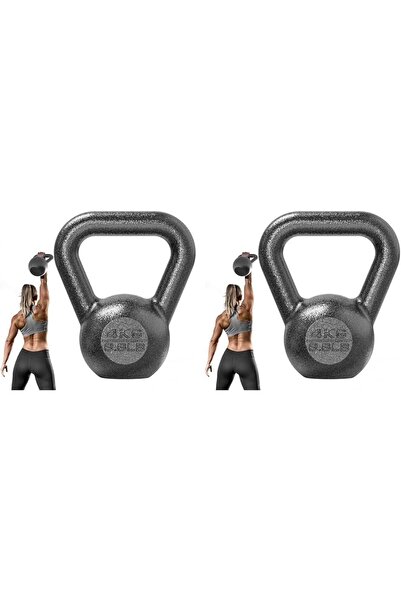 erorex أوزان كيتل بيل من الحديد الزهر للصالة الرياضية المنزلية واللياقة البدنية وتدريب الأثقال (4 كجم 24 كجم) (عبوة من قطعتين)