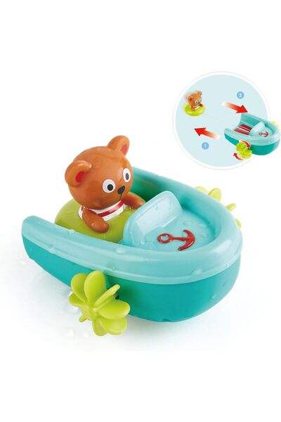 erorex Tubing Pull Back Boat Moving Bath Speedboat Toy For Toddlers 18 Months And Up