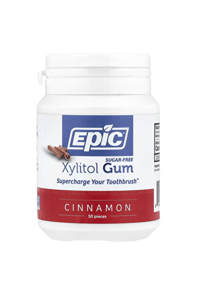 Epic Dental , Xylitol Gum, Cinnamon, 50 Pieces