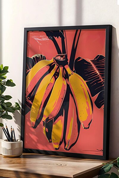 Saturn Banana Bunch Framed Painting - Pop Art Poster Painting