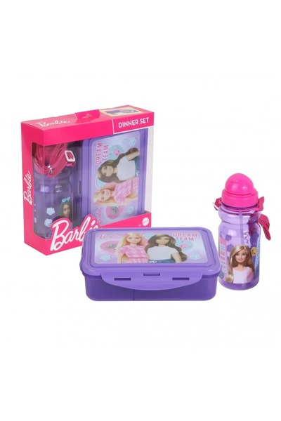 Barbie lunch box and bottle set