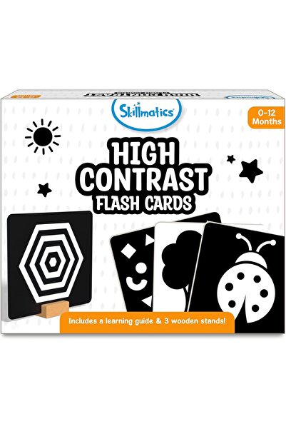 Skillmatics بطاقات تعليمية كبيرة للأطفال والرضع - تباين عالي، 60 صورة، تحفيز ...