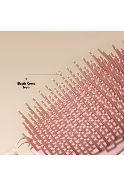 glitters Scalp Massage Brush with Soft Bristles, 11 cm x 6 cm, Black and Pink, Shampoo Brush