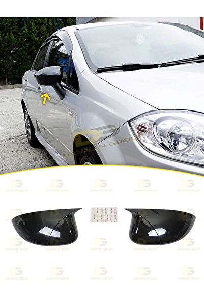 DG Power Fiat Linea 2007 - 2015 Uyumlu Batman Yarasa Ayna Kapağı Parlak Siyah...