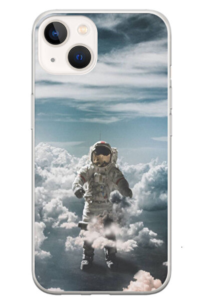 Atlas Husa personalizata 360 de grade pentru Apple iPhone 13, Astronaut in th...