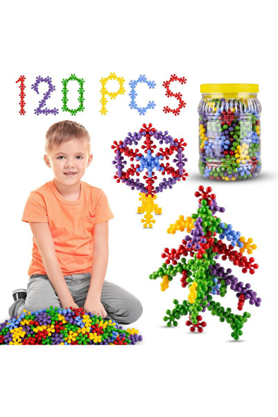 WIWO Kar Tanesi Eğitici Yaratıcı Oyuncak | Master Molekül 8 Renk 120 Parça | ...