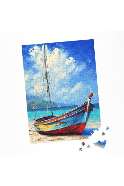 Soi Craft 1000 Piece Puzzle Seaside Scenery Colorful Sailing Boat # 6525