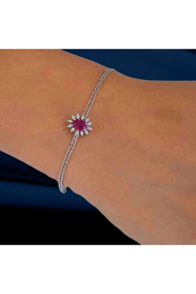 Pırlandia 0,55 Karat Pırlanta Yakut Anturaj Bileklik