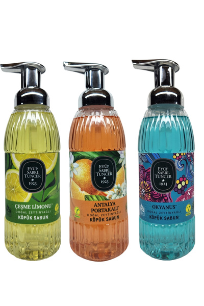 Eyüp Sabri Tuncer Foam Soap Bodrum Tangerine + Ocean + Fountain Lemon 500ml X 3 Pcs
