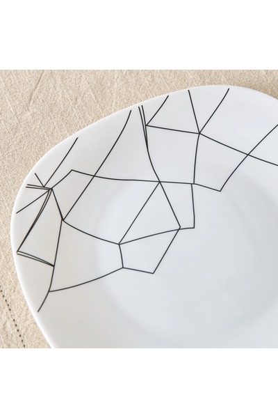 Home Box Crackle Opalware Dinner Plate - 28 cm