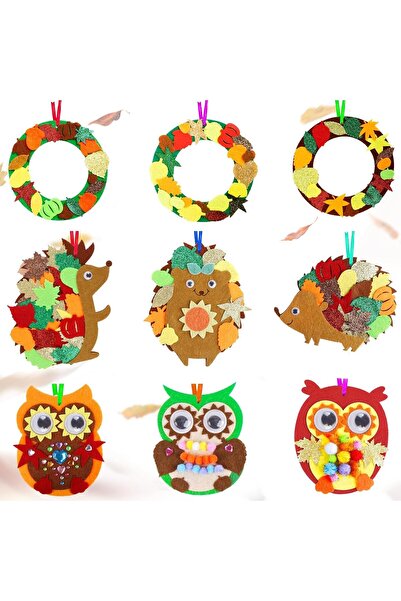 OEM Joc de lucru cu animale din pădure pentru copii creativi, set de 9 figurine