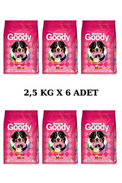 Goody Lamb Kuzulu Yetişkin Köpek Maması 2,5 KG * 6 ADET