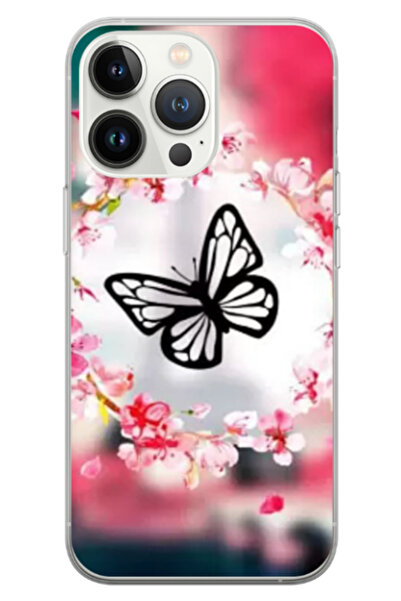 Atlas Husa personalizata 360 de grade pentru Apple iPhone 13 Pro, Butterfly #...