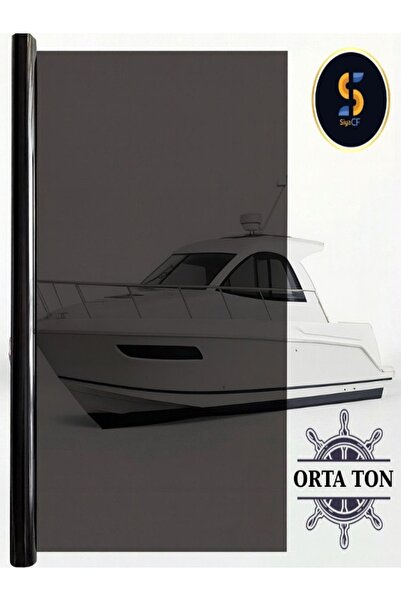 SİYACF 100 CM X 30 METRE-TEKNE MARİNE WİNDOW FİLM LUXURY UV KORUMA ORTA TON