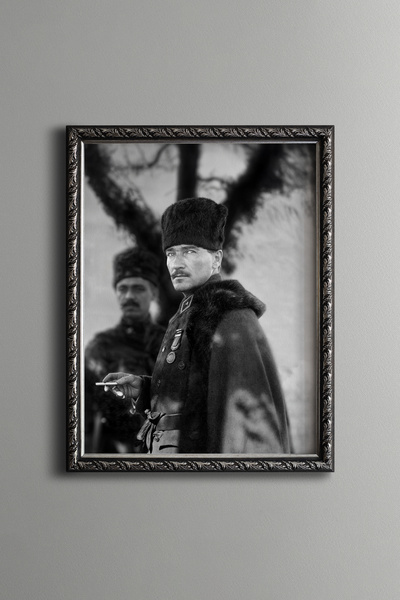 epiqart Atatürk - Vintage Desenli Çerçeve