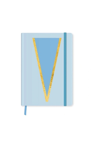 Fabooks DEFFTER MONOGRAM HARF BASKILI LASTİKLİ SERT KAPAK ÇİZGİLİ DEFTER 168 SYF - V