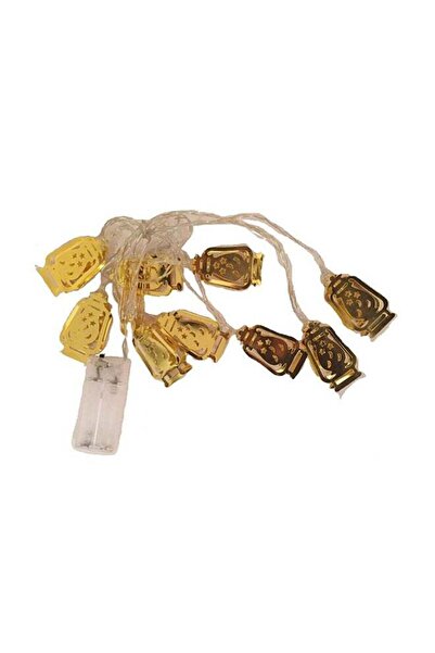 East Lady فانوس LED يعمل بالبطارية ذهبي 2 متر