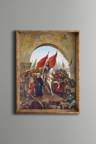 epiqart Conquest of Istanbul - Cadru cu model vintage