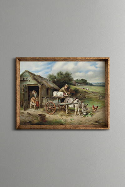 epiqart A Corner of the Farm - Vintage Patterned Frame