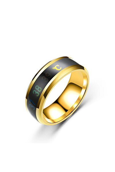 OEM Inel smart unisex auriu, arata temperatura corporala