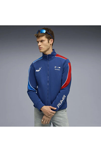 Puma BMW MMS MT7+ SWEAT JACKET Mavi Erkek Fermuarlı Üst