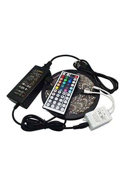 Beauenty شريط إضاءة LED RGB مع جهاز تحكم عن بعد وملحقات باللون الأسود