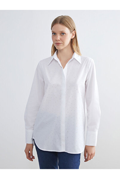 LC Waikiki White Poplin Women's Shirt