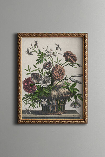 epiqart Velvet Flowers - Vintage Patterned Frame