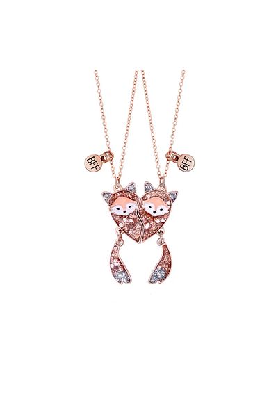OEM Set of 2 necklaces with magnetic fox pendant