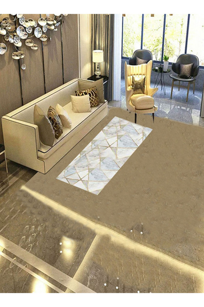 Raffine Geometric Pattern Living Room Carpet Multicolour 40X60cm