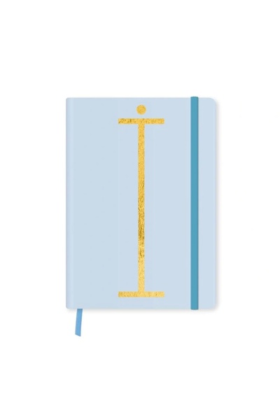 Fabooks DEFFTER MONOGRAM HARF BASKILI LASTİKLİ SERT KAPAK ÇİZGİLİ DEFTER 168 SYF - İ