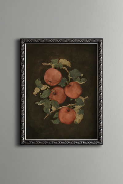 epiqart Red Apples - Vintage Patterned Frame