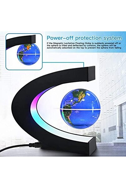 eWINNER Magnetic Levitation Floating World Map Globe with LED Light