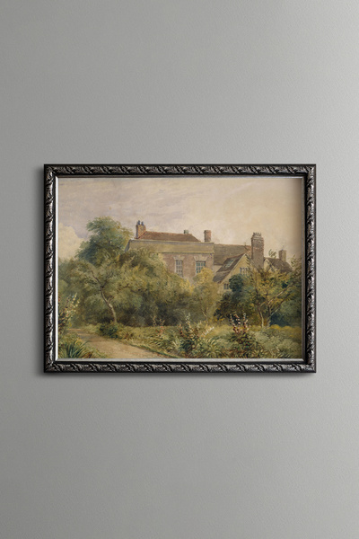 epiqart Greenfield House - Vintage Patterned Frame