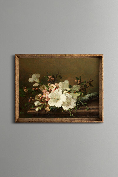 epiqart Still Life مع زهور - إطار منقوش عتيق