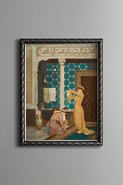 epiqart Kahve Hazırlama - Vintage Desenli Çerçeve